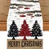 Vendas Transfronteiriças de Novas Bandeiras de Mesa de Natal, Vendas Diretas da Fábrica de Jogos Americanos Impressos com Boneco de Neve e Papai Noel de Inverno