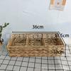 Hulu grama palha tecido cesta de armazenamento Rattan tecido mesa de centro de mesa diversos brinquedo cesta chave cosméticos caixa de armazenamento