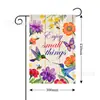 Bandera de Jardín Temática de Verano Transfronteriza Decorativa para Patio Festival Fiesta Escena Decorativa Lino Impresión Doble Cara