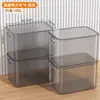 Caja de almacenamiento transparente para el hogar, caja de plástico para guardar juguetes y snacks, tamaño grande, engrosada, organizador de ropa para armario, cesta de almacenamiento