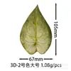 Folhas de Taro Realistas Impressas em 3D, Folhas Artificiais Emborrachadas, Acessórios para Pendurar na Parede, Materiais DIY para Casa, Folhas Coloridas