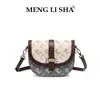 Logotipo em Relevo Hot Stamped Feito Sob Medida de Fábrica, Bolsa Transversal de Ombro Único Quadrada Estilo Selim da Moda e Simples para Mulheres, Bolsa de Mão de Grande Capacidade, Bolsa Quadrada Pequena