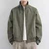 Chaqueta cárdigan versátil para hombre, estilo minimalista de primavera y otoño, de alta gama, color liso, para uso diario y para ir al trabajo, manga larga, cuello alto, moderna