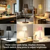 Atenuación de Tres Colores, Lámpara de Mesa Táctil para Mesita de Noche de Dormitorio, Luz Nocturna para Estudio, 1200 mAh, Modelo de Carga USB