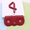 Bolsa de Cuero de Doble Cara de Lujo Ligero para Gafas de Sol Estuche Portátil para Gafas Estuche Protector para Gafas de Sol Soporte para Gafas Decoración Colgante Simple para Gafas