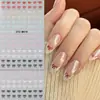 Adesivos de Unhas Artísticas Novos Transfronteiriços Ins Franceses Dopamina Coloridos Fofos Laços Pequenos Micro-Esculpidos Adesivos de Unhas Atacado