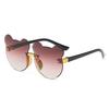 Gafas de Sol sin Marco para Niños Estilo Nuevo Orejas de Gato Panda con Lentes Progresivas Oceánicas en Stock Venta al por Mayor