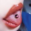 Língua unha quente menina punk nicho europeu e americano doce vento legal língua anel língua unha fabricantes atacado corpo humano piercing jóias perfuradas