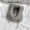 Gorro para mujer, otoño e invierno, nuevo, bufanda, mascarilla, protección auditiva integrada, resistente al viento, gorro con forro polar, gorro de montar grueso y cálido.