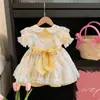 Vestido de princesa Lolita de verano para niña, elegante vestido de malla de encaje para niña, vestido de verano