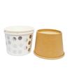 Vaso de Helado de Yogurt Listo para Usar Venta al por Mayor Desechable Vaso de Papel para Helado para Degustación Paquete para Llevar Vaso de Papel para Sopa Tazón de Papel con Tapa