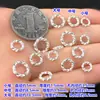 Prata de lei s925 Prata lisa Placa Envolvido com seiko Anel fechado Espaçador Corda de mão trançada Fio Pulseira Colar Acessórios DIY Feitos à mão