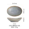 Prato de Jantar Cerâmico Retrô Estilo Japonês, Tigela Oval Doméstica, Prato para Peixe, Tigela para Salada, Prato para Pratos Frios, Prato Lingote em Forma de Barco, Louças para Restaurante