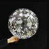 Nova bola de onda impressa de bolinhas transparentes 18 polegadas confete bola de onda bola de cristal balão de decoração de festa de aniversário