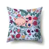 Funda de Almohada Unilateral de Animales Funda de Almohada de Oficina Funda de Almohada Lumbar Poliéster Funda de Almohada Simple para Sofá