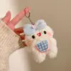 Chaveiro Coelho Voando Pingente de Bolsa Laço Desenho Animado Fofo Pelúcia Luxo Leve Pequeno Presente Boneca Boneca Ornamentos Pendurados