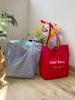 Bolsa Xadrez de Verão Bonita Dupla Face Vermelho Vívido Nilong Azul Fresco Grande Capacidade Bolsa Geral Bolsa de Pano Coreana Versátil