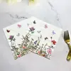 Servilletas de Papel Impresas a Color Específico Mariposas Flores Fiesta Decoración de Mesa de Fiesta Servilletas Transfronterizas Venta al por Mayor