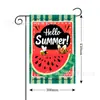 Bandera de Jardín Temática de Verano Transfronteriza Decorativa para Patio Festival Fiesta Escena Decorativa Lino Impresión Doble Cara
