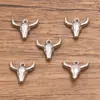 4 Tipos de Accesorios para Joyería de Acero Inoxidable 304, Galvanizado en Oro Real en Horno, Colgante con Forma de Animal Vaca, Cerdo, Escorpión, Gecko