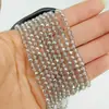 Cuentas Sueltas de Vidrio Accesorios para Joyería DIY Cuentas de Fútbol Facetadas Brillantes Aliento de Bebé Cuentas de Tierra de 96 Caras