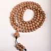 Pulsera de Seis Hileras de Madera Vieja, Cuentas de Madera, Madera que Repele Dragones, Cuentas de Madera Coleccionables, Textura de Seis Hileras, Pulsera Ranurada, Hilo de Cuentas, Amuleto de Buena Suerte