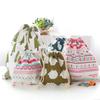 Bolsa pequena fresca estampada de algodão e linho para viagem, com cordão, bolsa com cordão para bagagem, bolsa para guardar roupas, saco de pó