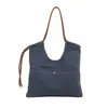 Bolso de hombro grande de lona casual retro de gran capacidad para el día a día 2025, nuevo bolso de mezclilla negro versátil de moda para llevar debajo del brazo