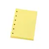 Papel de Reposição A7 Espesso Folha Solta 6 Furos Colorido em Branco Página Interna Caderno de Mão Diário Papel de Reposição Material DIY Núcleo de Reposição