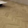 Piso Plástico com Padrão Espinha de Peixe de Madeira Cinza e Pedra com Base Silenciosa Integrada Para Reforma de Piso de Casa Antiga Instalação Sem Cola Material de Piso Fácil