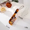 Pente Mini de Acetato Estilo Coreano Ins com Estampa de Leopardo Pingente Versátil Fofo Laço Coelho Decoração Pingente de Bolsa