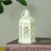 Adornos de Explosiones Transfronterizas Velas Electrónicas LED Luz de Noche Vela Decorativa Vintage Lámpara de Viento Hexagonal Lámpara de Candelabro Europea