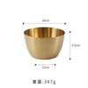 Tazón coreano de acero inoxidable para fideos fríos, tazón para ensalada de frutas, balde comercial dorado para lechuga, palangana para mezclar, tazón para huevo, tazón para polvo de caracol