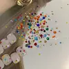 Pedras Strass Redondas Coloridas de Fundo Plano Tamanhos Mistos Pedras Strass de Vidro Cristal Pedras Strass para Unhas Tema Macaco