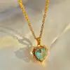 Collar de Amor de Zirconia con Diamantes Completos Estilo Europeo y Americano Cadena para Clavícula Pequeña Joyería de Celebridad de Internet Creativa Personalizada de Lujo Ligero de Alta Gama para Mujer
