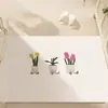 Capachos de Entrada com Desenhos de Animais Pequenos, Resistentes a Manchas e Fáceis de Cuidar, Capachos de Fio de PVC Cortáveis, Capachos de Porta de Entrada