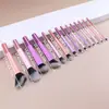 Conjunto de Pincéis de Maquiagem Portátil Arco-Íris de Novo Modelo Transfronteiriço com 8 Peças Feito em Henan, Incluindo Pincéis para Pó Solto, Blush e Sombras