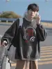 2026 Nueva Sudadera con Capucha de Cuello Redondo para Primavera y Otoño Marca Americana de Moda Ins Estampado Holgada Casual Top Moda Masculina