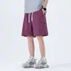 Pantalones Cortos de Trabajo de Seda de Hielo para Hombre, Pantalones Casuales Rectos de Longitud Media Sueltos de Verano, Marca de Moda Estilo Americano, Pantalones Finos Transpirables de Cinco Pulgadas
