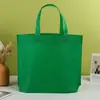 Bolsas No Tejidas en Stock Impresión de Logo en Blanco Impresión a Color Prensa de Calor Laminadas Bolsas de Compra Publicitarias Bolsas Reutilizables Ecológicas Al Por Mayor