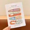 Pinzas para el pelo de dibujos animados de colores primaverales para niñas, Pinzas de verano para flequillo y laterales, Pinzas BB de gota de agua