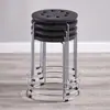 Taburete Reforzado de Plástico Engrosado, Elegante Taburete de Hierro para el Hogar, Taburete para Alfombra, Taburete de Cuero, Taburete Redondo de Hierro, Taburete con Almacenamiento, Taburete Redondo
