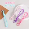 Lindo cordón para teléfono corto de dopamina de Xiaohongshu, accesorio de cordón llavero de cuerda colorida de dopamina