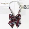 Jk corbata color vino tinto estilo japonés académico perezoso a rayas sin corbata toga de graduación foto de graduación accesorios de uniforme escolar