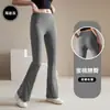 Conjunto de Yoga Feminino Outono Sensação de Pele Nu Alta Elasticidade Slim Fit Gola Alta Jaqueta Emagrecedor Fitness ao Ar Livre Micro Flare Calça Longa Conjunto de Duas Peças