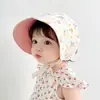 Chapéu de Sol para Bebê, Estilo Fino de Primavera e Outono, Chapéu de Sol à Prova de Vento para Exterior, Chapéu de Princesa para Meninas, Chapéu Reversível para Meninos, Verão