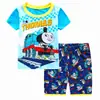 Ropa de Casa Manga Corta para Niños con Historia de Aviones Traje de Verano para Niños Traje para Aire Acondicionado Pijama de Dibujos Animados C04
