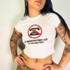 NVTX49147 Verão ins Novo Suéter de Gola Redonda Manga Curta Estampado Ombro a Ombro Casual Top Camiseta Feminina