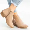 Botines cortos de cremallera baja nuevos para mujer, sitio web independiente transfronterizo europeo y americano, botas Martin de talla grande para mujer, venta al por mayor para Wish