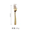 Juego de Cubiertos de Acero Inoxidable 304 Estilo Coreano Martillado para Bistec, Tenedor y Cuchara, Vajilla Occidental para Restaurante, Juego Grueso de Cuatro Piezas con Baño de Oro